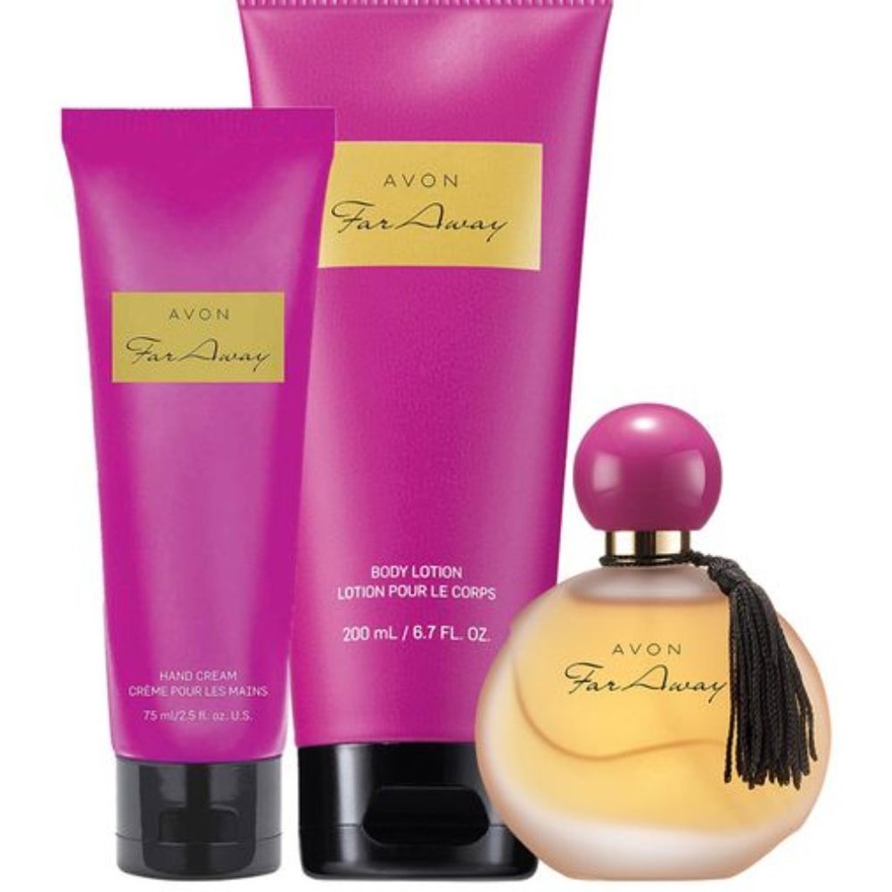 Set of 3 AVON FAR AWAY Fragrance, Body lotion & Hand cream